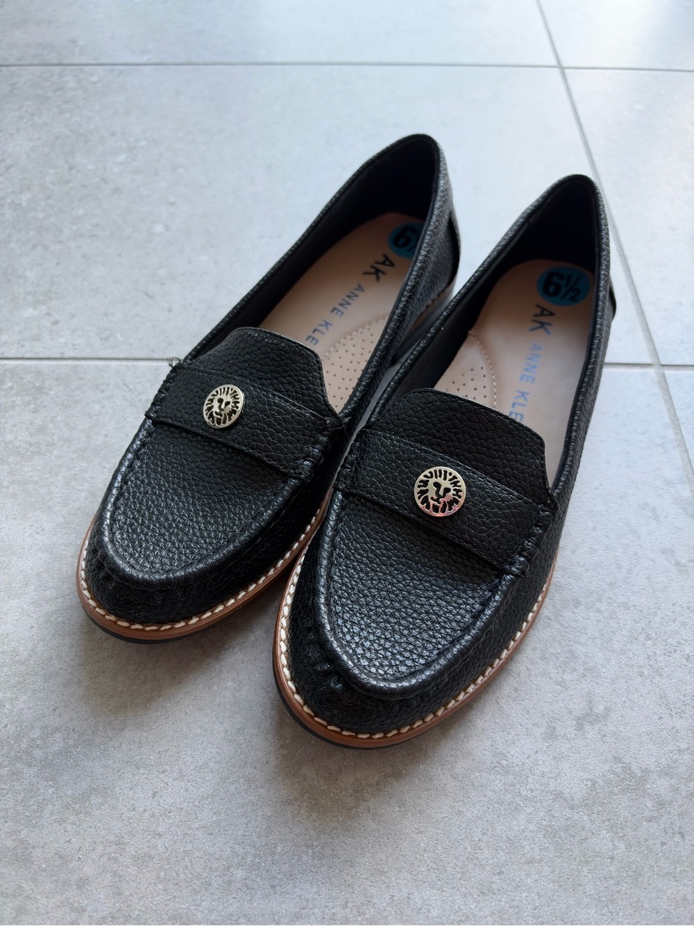 Anne Klein Black Loafers